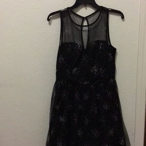 delias formal black glitter dress!! prom!!